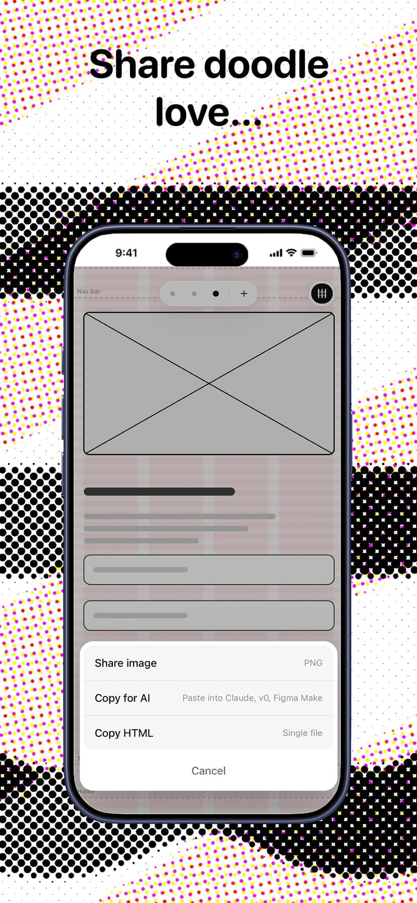 DoodleWire screenshot: Share doodle love