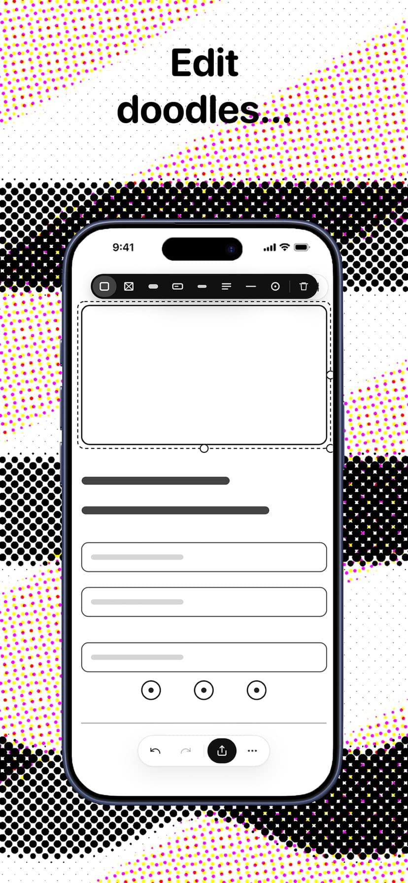 DoodleWire screenshot: Edit doodles