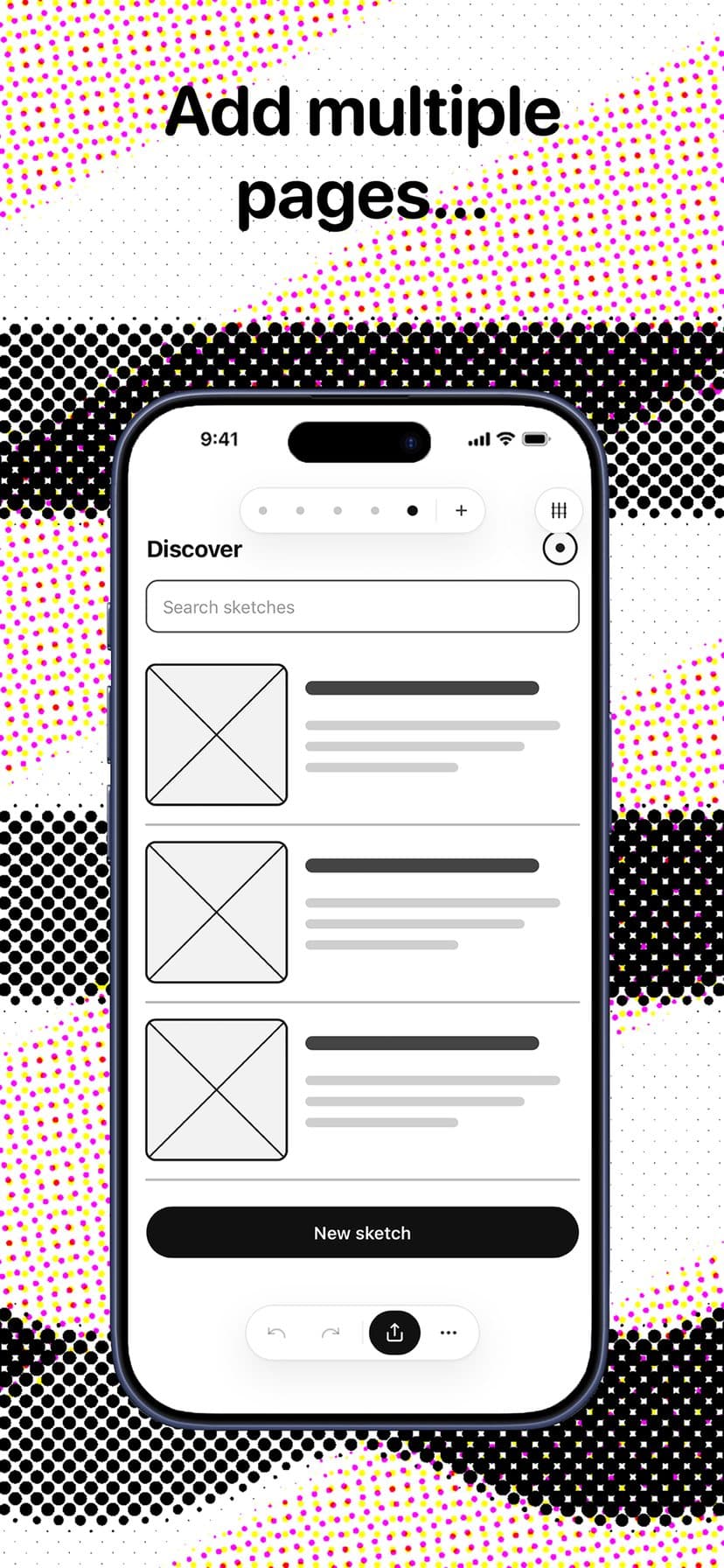 DoodleWire screenshot: Add multiple pages