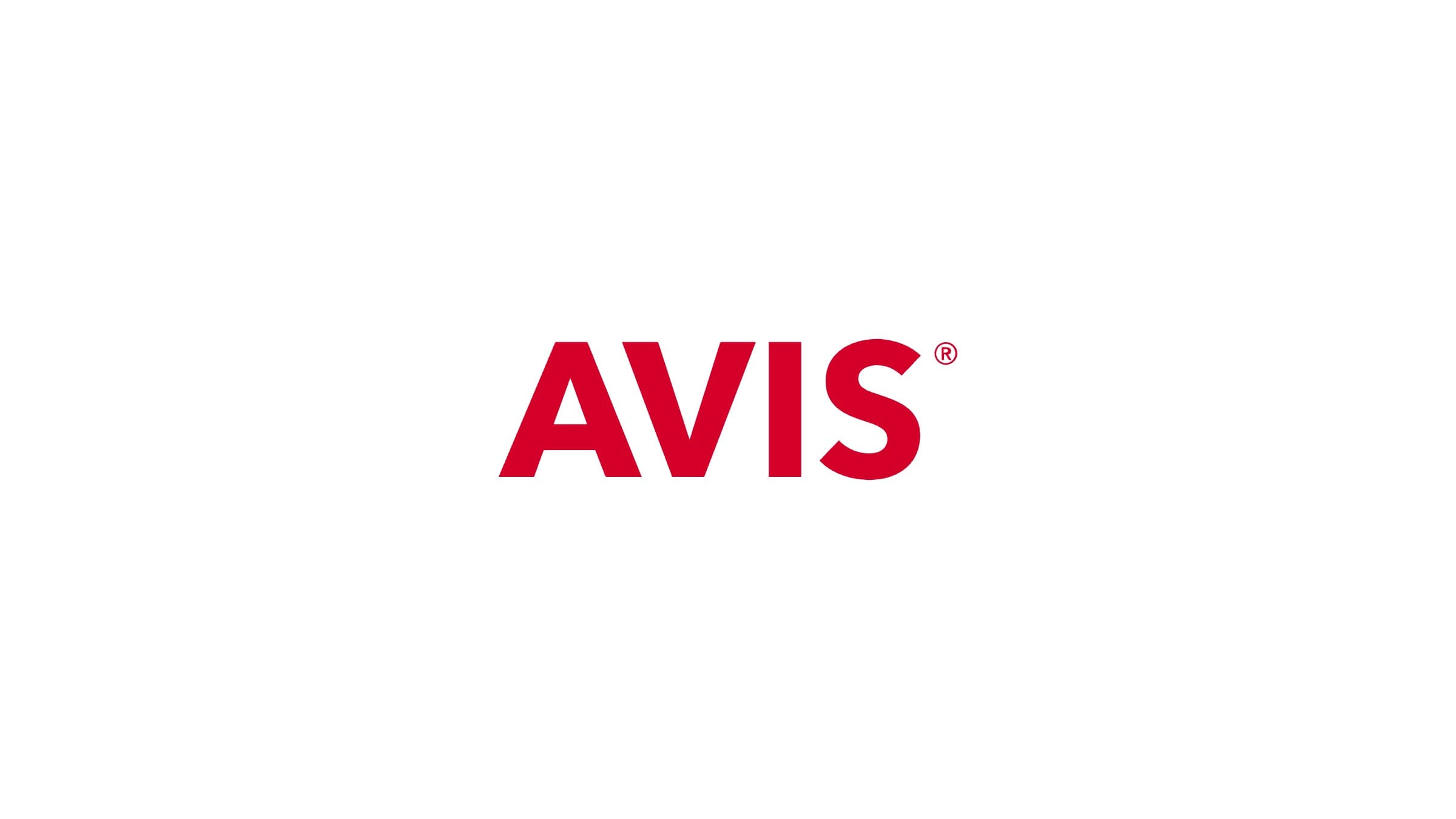 The Avis logo in red on white